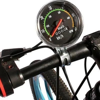 High-end Universal Mechanical Speedometer for Bicycle and Tricycle Black