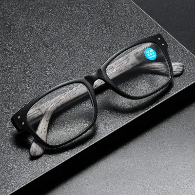 Wooden Grain Presbyopia Eyeglass Women Luxury Brand Personalized Wholesale Price Reading Glasses Lens With Blue Light Protection
