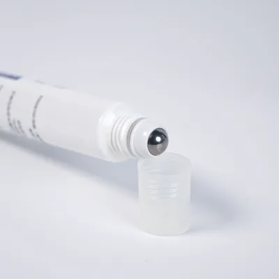 Multi Function Empty Squeeze Cosmetic Packaging White Lotion Tube Stainless Steel Roller Ball Tube Massage Tube for Spa Cream