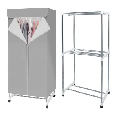 220V 1800W Portable Double Layer Dryer Machine Electric Automatic Clothes Rack Household & Commercial Use Plastic Housing