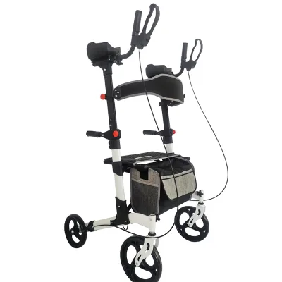 Forearm Walker Rollator Foldable Upright Walker Upright Walker Rollator White Color