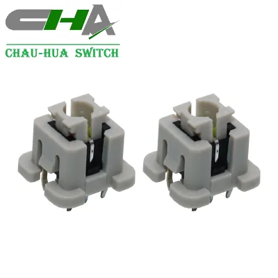 C601A-14L-F 8.6mm square White Pedestal Flat Head 6 Pin Momentary /self-locking Terminal Tact Switch
