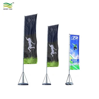 Outdoor Telescopic Giant Flag Banner Stand 5m Aluminum Flag Pole with Water Base