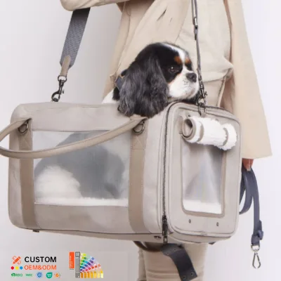 Small Pet Travel Bag Standard Size Canvas Collapsible Side Entry Design Comfort Liner Mat for Puppy Kitten Traveling OEM Custom