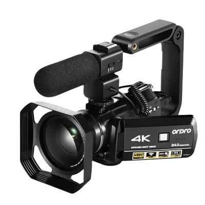 ORDRO AC3 Professional Digital Video Camera for Ghost Hunting Wifi APP Conference & 4K UHD Imaging with CMOS Sensor