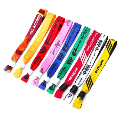 High Quality Custom Heat Transfer Printed Wristband Sublimation Cloth Wrist Band for Music Wedding Party