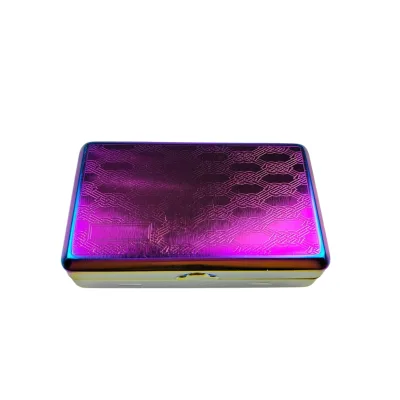High Quality Classic Engraved and Embossed 20pcs Moisture-proof Cigarette Box With Metal Clip Tobacco Box