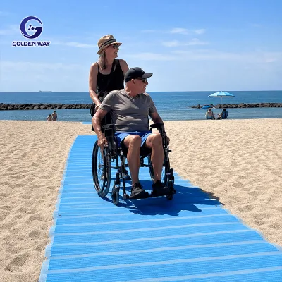 Hot Selling Anti UV Corrosion Polyester Mesh Beach Access Mat Sand Equipment Accessible Beach Mat Rolling
