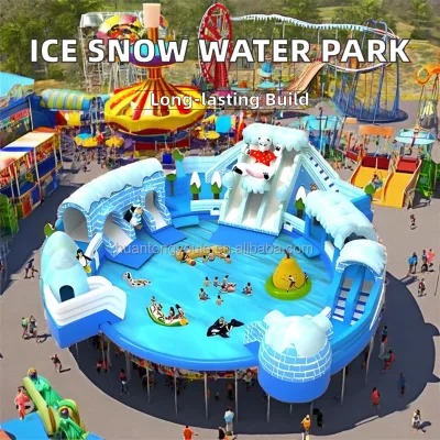 Customized PVC Inflatable Water Park for Kids and Adults Ice Snow Water Amusement Park