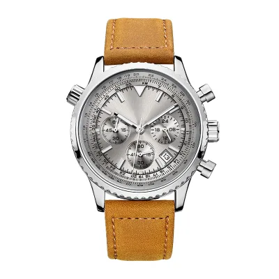 Brown Sport Luxury Genuine Leather Strap Fashion Mens Tourbillon Automatic Mechanical Skeleton Watch Mens Watches