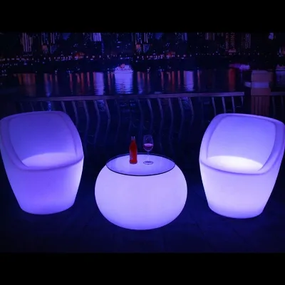 Modern LED Glowing Bar Chair for Home Bar Nightclub/KTV Commercial Popular Lounge Plastic Furniture Stool