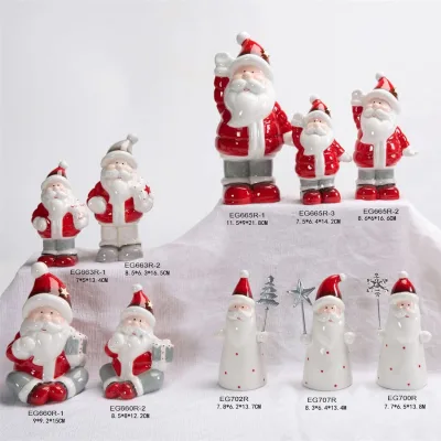 Christmas Figurine Mini Ceramia Santa-claus Dolomite Christmas Ornament