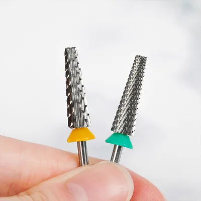 Best Nail Tool Supplier Custom Logo 24mm Super Long Flute Series Box Package 4XC Extended Efile Nail Drill Bit
