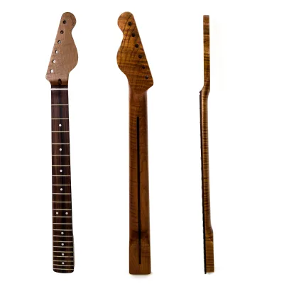 High-End Canadian Maple Rose Wood Custom Electric Guitar Neck Carbonization Process Wholesale Stringed Instruments Accessory