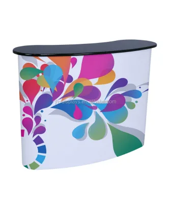 Magnetic Semi Promotional Stand Pop up Table Trade Promotion Counters