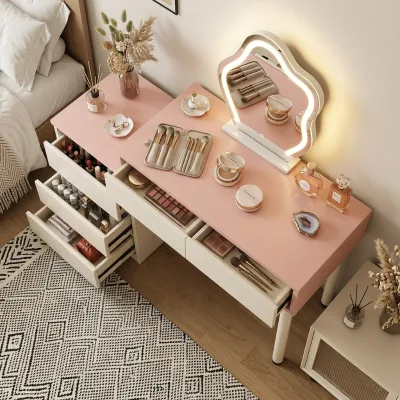 Compartmentalized Adjustable Drawer Storage with Removable Dividers, Drawer Organizer for Dressing Table and Vanity Cabinet