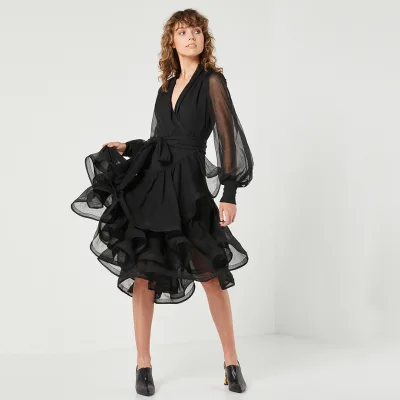 Boat Neck Glitter Deep V Neck Print Casual Dresses