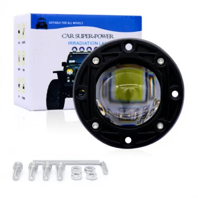 New Embedded Round Modified Fog Lamp LED Yellow and White Two-color Spotlight Car LED WorkLight Off-road Fog Lamp