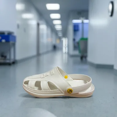 ESD Comfort Sandals Anti-Static Waterproof Slippers for Dust-Free Workshops Soft Supportive Non-Slip Anti-Knockout Foot