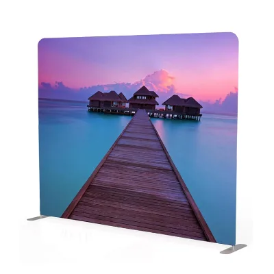 Trade Show Media Wall Display Tension Fabric Pillow case Custom Back Drop logo for Event