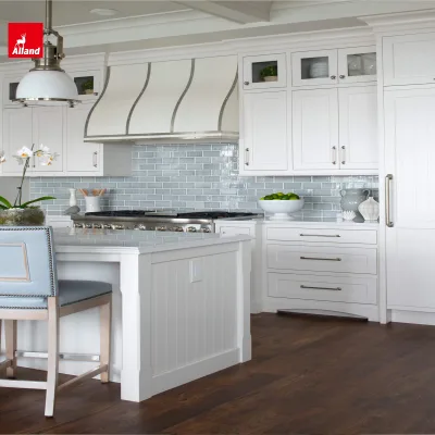Alland Custom Pure White Shaker Kitchen Cabinet with Laminated Finished