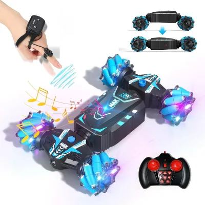 Remote Control Car Hand Gesture RC Stunt Car with Spray Lights Music 4WD 2.4GHz Vehicle 360 Degree RC Crawler Toy Car