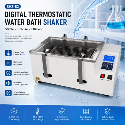 Digital Constant Temperature Water Bath Oscillator 24 100ml 12 250ml 9999min Timer for Medical Chemical Biology Laboratory