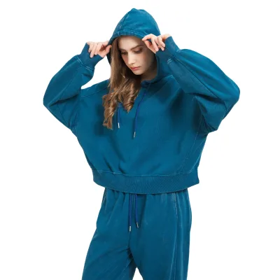 Hoodie Set Y2K Sweatshirt 100% Cotton Printed Oversize Pullover Hoodies Sweatpants and Hoodie Set
