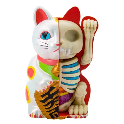 4D Master Collectable Designer Art Toys Figure 4D Half Wicked Fortune Cat Trendy Kidult Anatomy Figure Plastic Assembly Skeleton