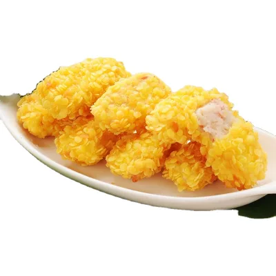 Asia Snacks Safe and Nutritious Hot Sale Fast Food Process Foods Golden Popcorn Crab