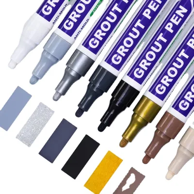 Bview New Style Waterproof White Grout Pens for Tile Floor Wall Bathroom Kitchen Repair Tools