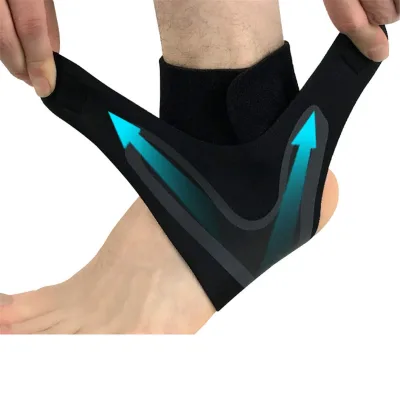 Adjustable Ankle Support Pad Ankle Sleeve Pressure Anti-Spinning Breathable Support for Basketball Heel Wrap Sleeve