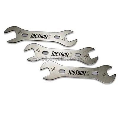 Icetoolz 37x3 Silver Stainless Steel 13-14-15-16-17-18mm Cone Wrench Made in Taiwan