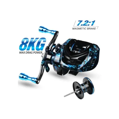 Spinning Fishing Rod Reel Combo-Big Game Saltwater Deep Sea Telescopic Fishing Rod Full Kit with Stainless Steel Reel