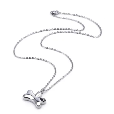 Engraved Pet Cremation Jewelry Shaped Urn Necklace for Dogs Cats Remembrance