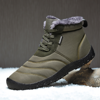1877 Winter Men's Shoes Waterproof Snow Boots Plush Ankle Boots
