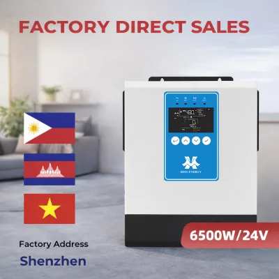 HMX HMX 6.5KW 48V 6.5kW Solar Hybrid Inverter MPPT Controller Single Hybrid On/Off Grid 98% Efficiency Home Power Use