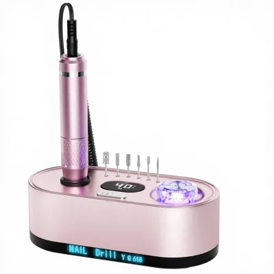 40000RPM Brushless Motor Nail File Drill Professional Kit ABS LCD Display UV+LED Curing Manicure Pedicure Polishing Acrylic Gel