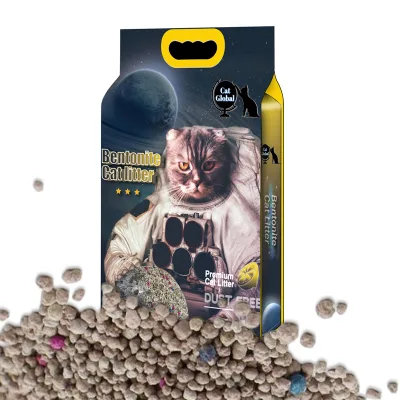 Sustainable Multi-Effect Spherical Raw Mineral Cat Litter Harmless Supplier Fragrance Cat Litter