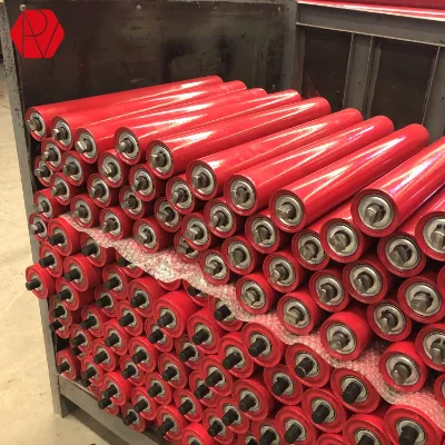 Factory Price Long Use Life Conveyor Belt Parts Return Impact Steel Roller Set