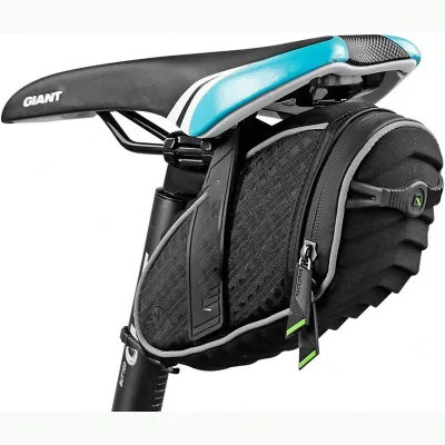 Free Sample Waterproof Bike Saddlebag Aerodynamic Bicycle Under Seat Pouch for Mountain, Beach or Road Bikes - Reflective Lining