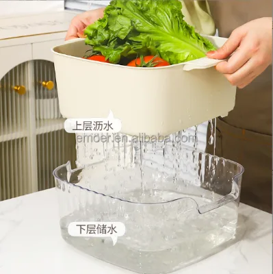 Plastic Kitchen Colander Set with Bowl Strainer