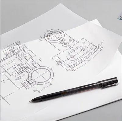Can print semi transparent plotter paper, designer white tracing paper cad plotter paper