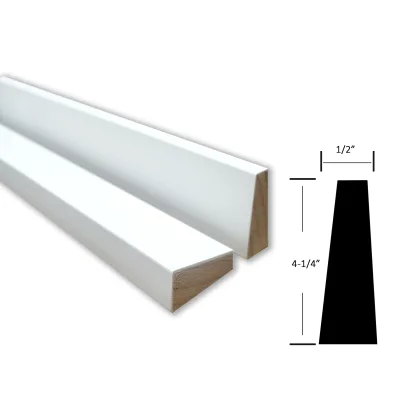 Wooden Moldings White Primer Rustic Durable Eco-Friendly Baseboard Decor MDF Door Frame Wood Building Material 5 Year Warranty