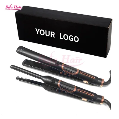 360 Degree Rotating Titanium Flat Irons With Lcd Display,Professional Hair Straightener,Hair Straightener