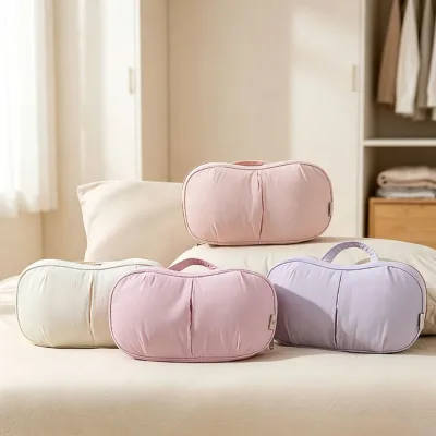 Underwear Panties and Socks Organizer 3-in-1 Lightweight Polyester Solid Color Everyday & Travel Bra Bag for Undergarments