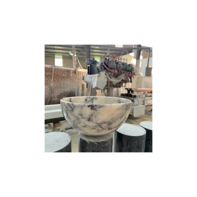 Ancient White Marble Fruit Bowl Kitchenware for Christmas Festivities