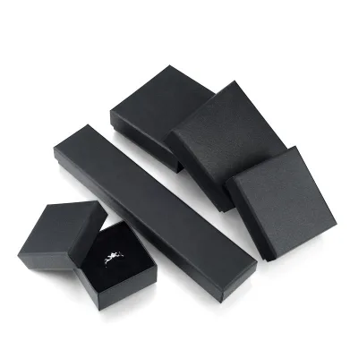 Personalized Custom Cheap Jewelry Packaging Cardboard Gift Boxes Eco Friendly Recycle Black Jewelry Bracelet Necklace Ring Boxes