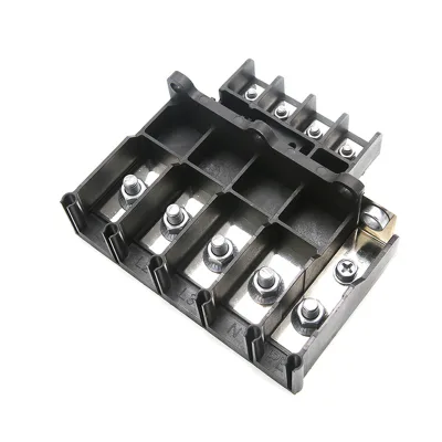 Industrial High Current Through Wall Terminal Block 5P RBH100A Panel Mount Screw Terminal for Energy Storage Control Cabinet