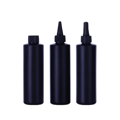 Bview Art PE Bottle 30ml 50ml 60ml 100ml 200ml 250ml 500ml Black Squeeze Plastic Bottle